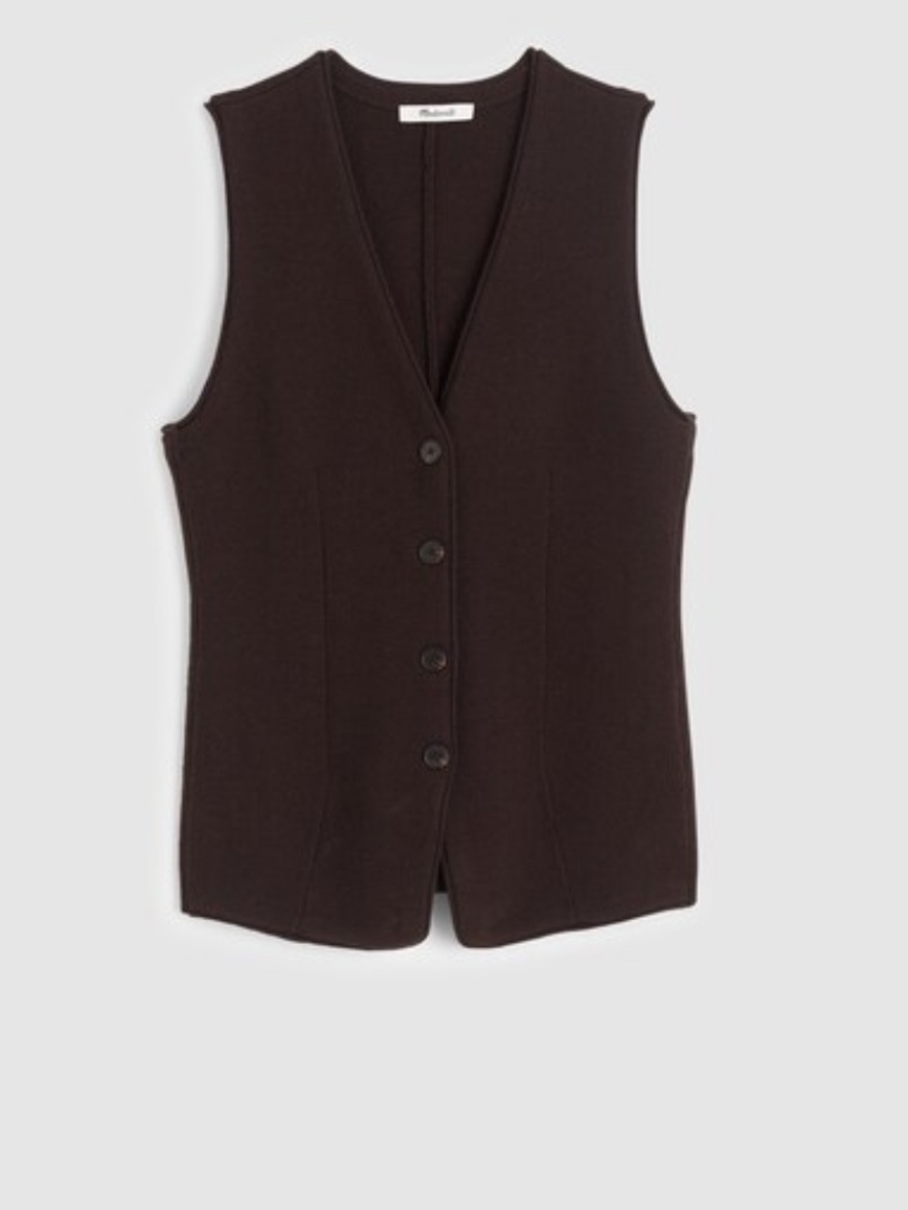 NEW Madewell brown wool sweater vest small